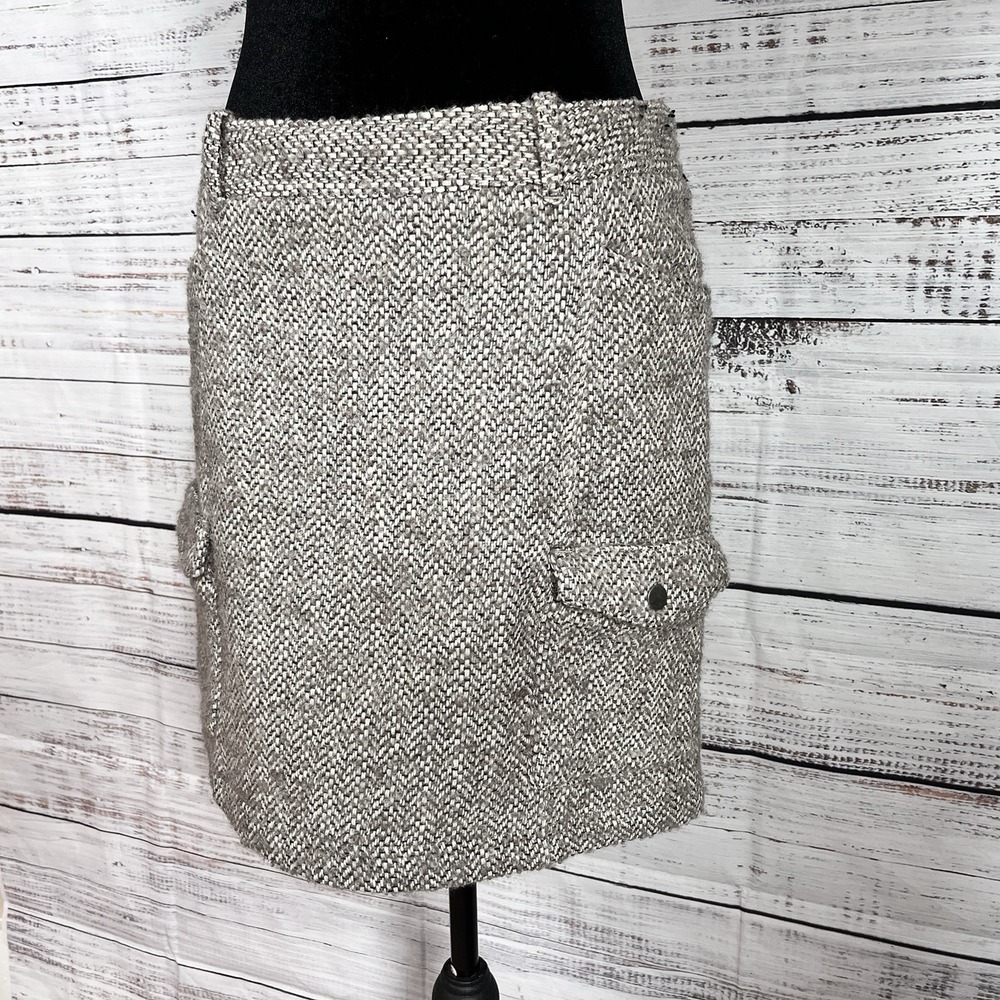 VTG Eddie Bauer Tweed Cargo Skirt Women 4 Wool Midi Gorpcore Utility Y2K 90s - Picture 4 of 8